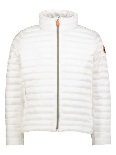 Save The Duck Kids' Padded Zipped Jacket In White