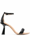 Givenchy 95mm Carene Napa Ankle-strap Sandals In Nero