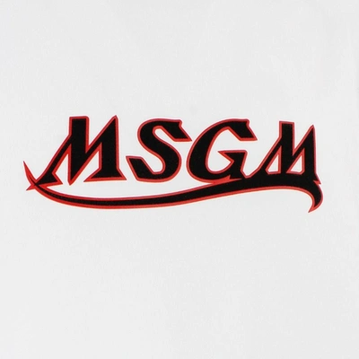 Msgm Men's White Cotton T-shirt