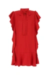 RED VALENTINO RED VALENTINO WOMEN'S RED ACETATE DRESS,VR3VAW950F1L58 42