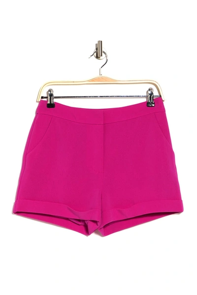 Cinq À Sept Elaine Tailored Crepe Shorts In Petunia