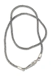 Samuel B Jewelry Samuel B. 18" Sterling Silver S Hook Clasp 2.5mm Wheat Chain In Silver