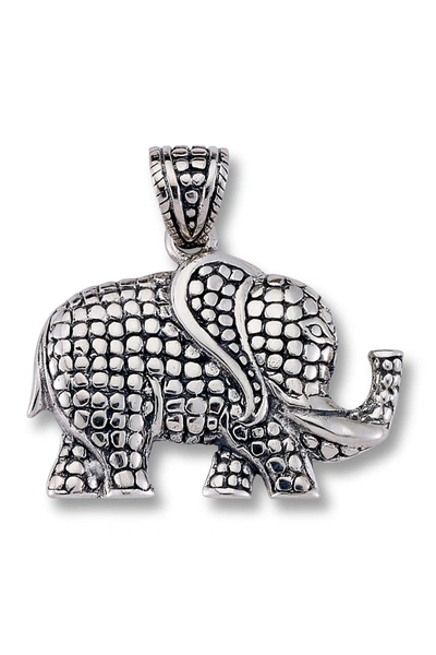 Samuel B Jewelry Sterling Silver Dot Design Elephant Pendant