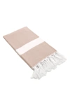 Linum Home Textiles 'diamond' Turkish Pestemal Towel In Beige