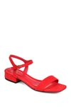 Journee Collection Beyla Womens Ankle Strap Square Toe Pumps In Red