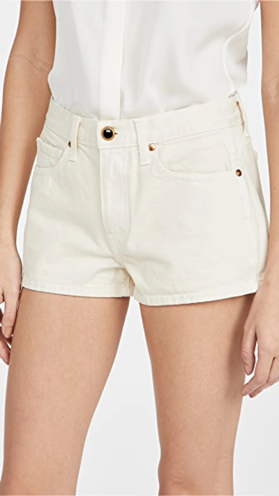 Khaite Off-white 'the Charlotte' Shorts In Beige