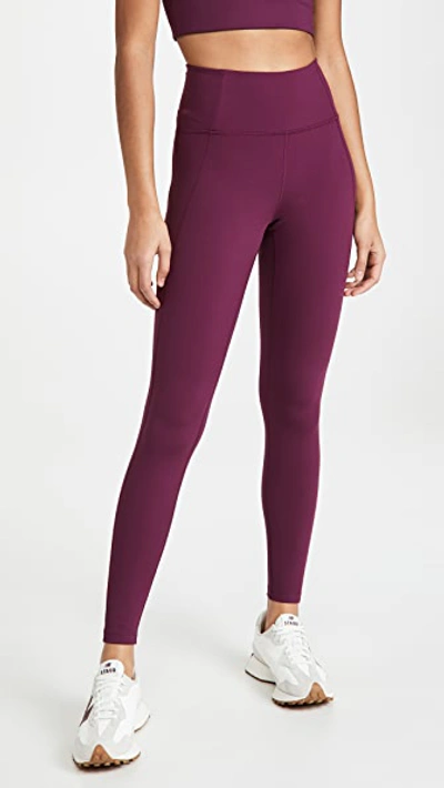 Girlfriend Collective Plum Compressive Drawstring Legging In Multicolor