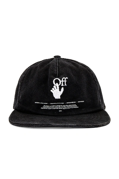 Off-white Hands Off Logo棒球帽 In Black