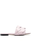 Bottega Veneta The Lido Sandals In Purple/pink