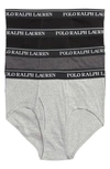 Polo Ralph Lauren Men's 4-pk. Classic-fit Mid-rise Briefs In Grey/ Black Multi