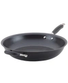 ANOLON ADVANCED HOME HARD-ANODIZED NONSTICK 14.5" SKILLET WITH HELPER HANDLE