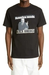 ADESHOLA MAKINDE BLACK AMERICA COTTON GRAPHIC TEE,006