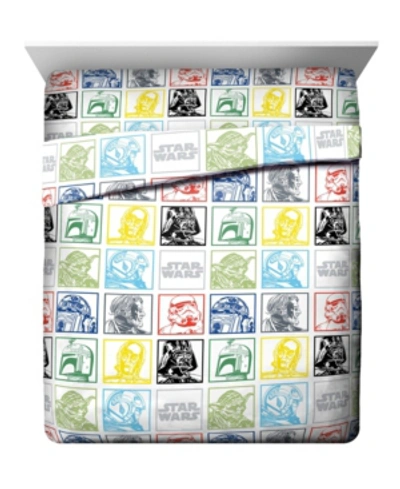Star Wars Classic Grid Queen Sheet Set, 4 Pieces Bedding In Multi-color