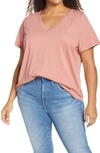 MADEWELL WHISPER COTTON V-NECK T-SHIRT,MD259