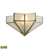 Elk Lighting Decostar 1 Light Wall Sconce In Brushed Brass With Frosted Glass In Brass
