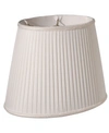 Macy's Cloth&wire Slant Oval Side Pleat Softback Lampshade With Washer Fitter In White