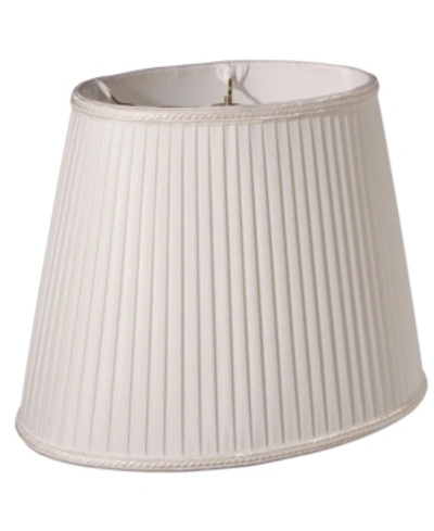 Macy's Cloth&wire Slant Oval Side Pleat Softback Lampshade With Washer Fitter In White