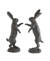 3r Studio Magnesia Standing Rabbits In Brown