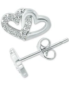 GIANI BERNINI CUBIC ZIRCONIA INTERTWINED HEARTS STUD EARRINGS, CREATED FOR MACY'S