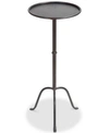 3r Studio Round Metal Martini Table In Brown