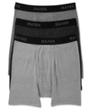Hanes Big Boys Ultimate Cotton Blend Boxer Briefs, Pack Of 5 In Black Combo