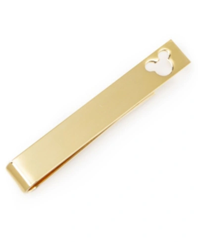 Disney Men's Mickey Mouse Cut Out Tie Bar In Gold