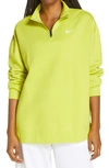 Nike Sportswear Quarter Zip Pullover In High Voltage/ White