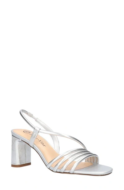 Bella Vita Zariah Womens Leather Slingback Dress Sandals In Silver