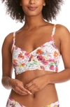 Hanky Panky Floral Reflections Retro Bralette In Multi Color