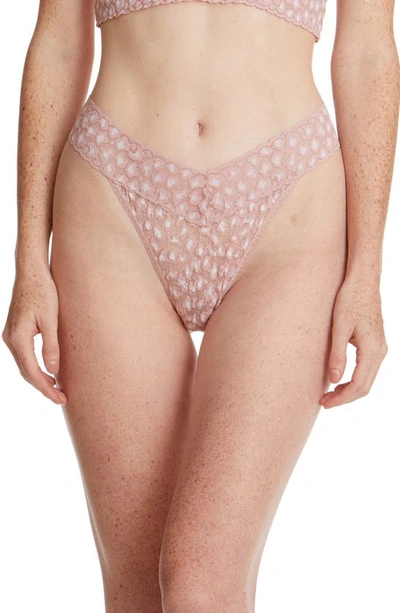 Hanky Panky Cross-dyed Leopard Original-rise Thong In White