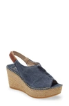 Toni Pons 'lugano' Espadrille Wedge Sandal In Navy Canvas