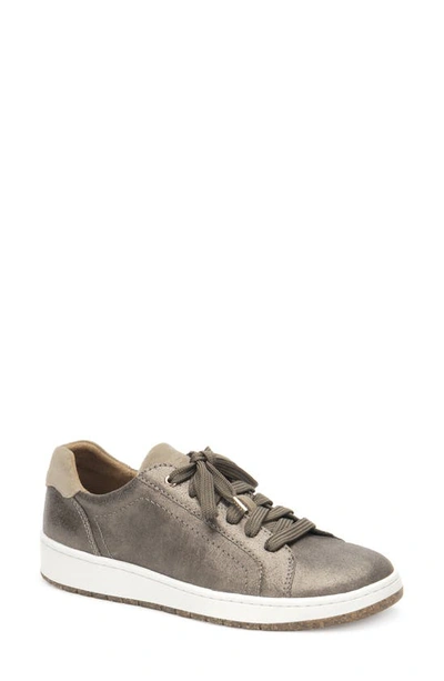 Aetrex Blake Leather Low Top Trainer In Bronze Leather
