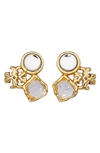 TORY BURCH ROXANNE CLUSTER STUD EARRINGS,79861