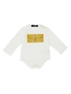 VERSACE BABY'S BAROCCO LOGO-EMBROIDERED BODYSUIT,400013239432