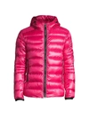 Canada Goose Crofton Hooded Puffer Jacket In Burdock Pink