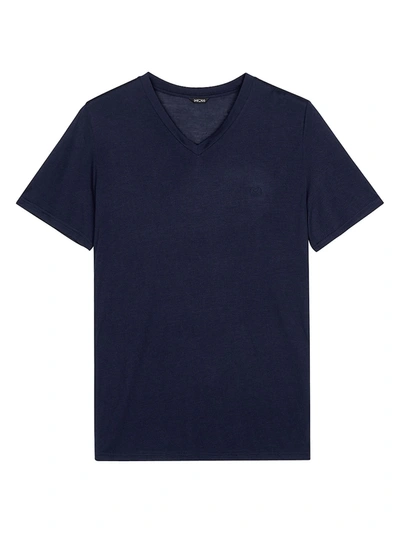 Hom Men's V-neck T-shirt In Navy