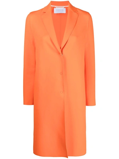 Harris Wharf London Single Breasted Coat In Orange
