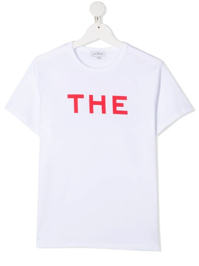 Marc Jacobs Kids' Logo Print T-shirt In White