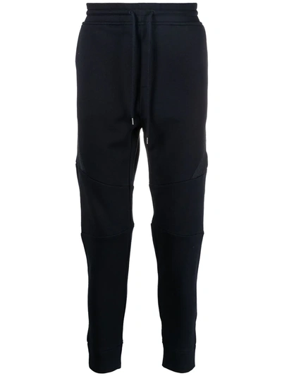 C.p. Company Elasticated-waist Cotton Track Trousers In Blue