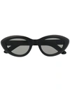Retrosuperfuture Cocca Black Cat-eye Acetate Sunglasses In Black