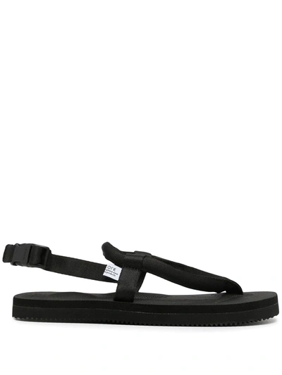 Suicoke Kat Thong' Release Buckle Sling Back Sandals In Black