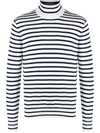 RON DORFF STRIPED TURTLENECK JUMPER