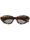 RETROSUPERFUTURE COCCA TORTOISESHELL CAT-EYE SUNGLASSES