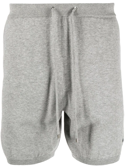 Ron Dorff Ribbed-knit Cotton-cashmere Shorts In Grey