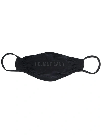 Helmut Lang Seamless Logo Face Mask In Basalt Black