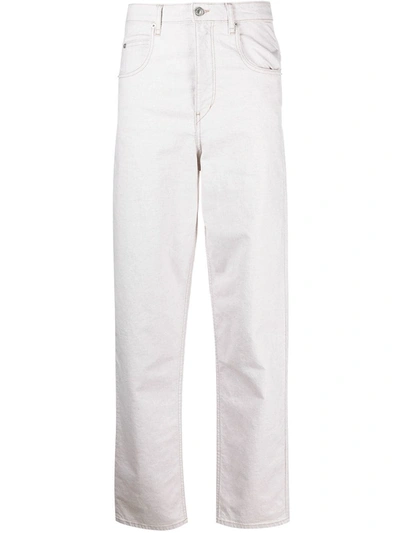 Isabel Marant Étoile Corfy High-rise Straight Jeans In Ecru