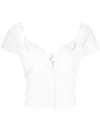 Jacquemus Tovallo Cutout Broderie Anglaise Linen-blend Bustier Top In White