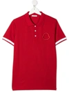 MONCLER TEEN LOGO-EMBROIDERED POLO SHIRT