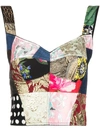 DOLCE & GABBANA PATCHWORK BUSTIER TOP