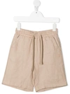 TRUSSARDI JUNIOR DRAWSTRING STRAIGHT-LEG SHORTS